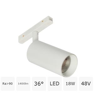 Трековый магнитный светодиодный светильник 18W 48V MyFar Рэй MT0220-18W3K-W